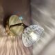 Vintage molded glass lampshade wall light