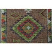 1970s Vintage Turkish Oushak Handmade Wool Cotton Orange Runner Rug 85x358