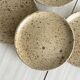 Set of 4 speckled stoneware plates