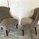 Pair of vintage chairs mid-century toad shape