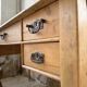 Blonde walnut desk and pine top 1900