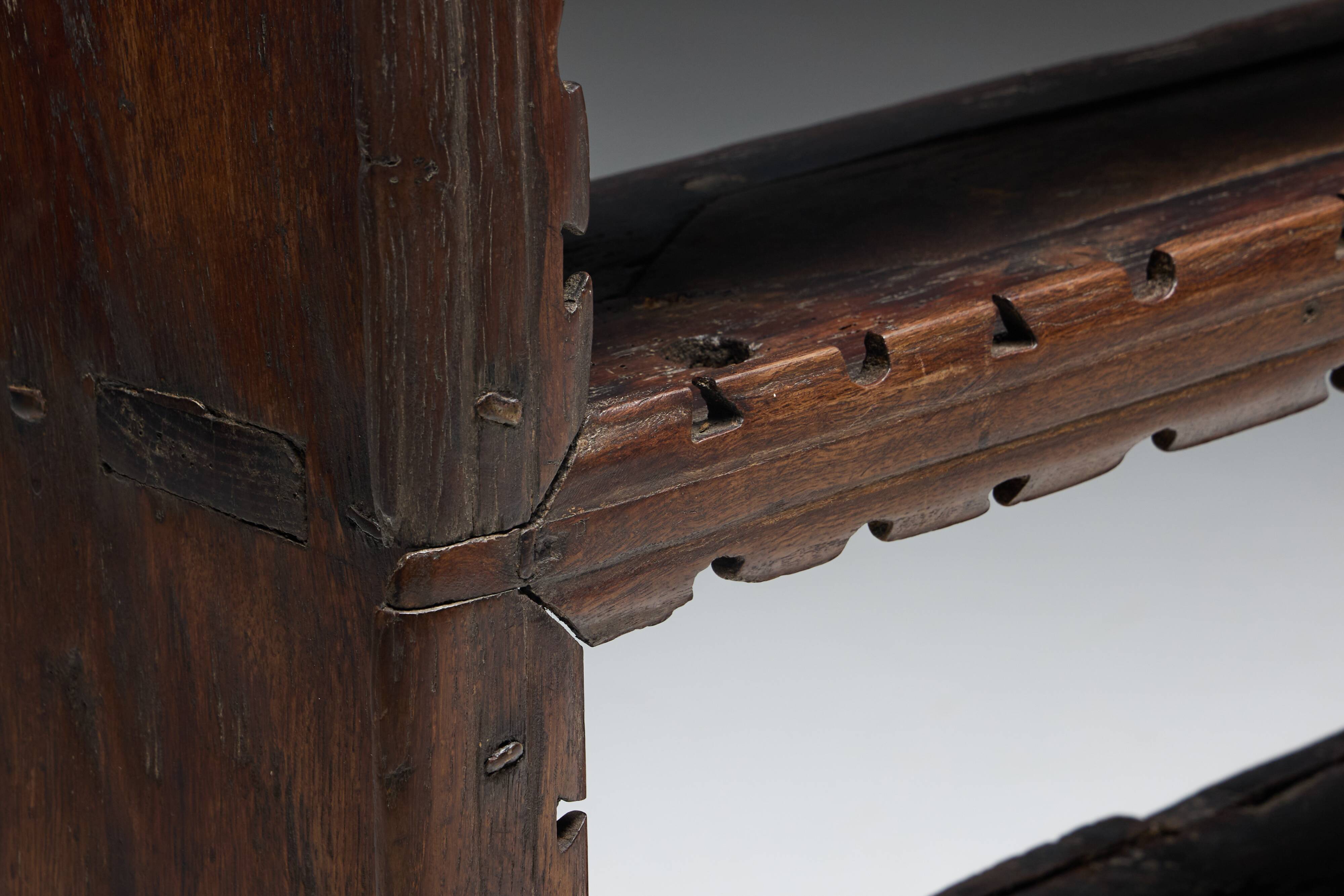 Antique Art Populaire Cabinet, France, 19th Century