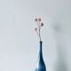 Signed blue sandstone soliflore vase