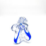 Monumental Murano Vase - Cobalt Blue & Crystal - Organic Design 70s