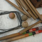 Wooden garden croquet set in its DF brand box