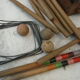 Wooden garden croquet set in its DF brand box