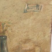 Roberto Pucci oil painting 50s painting on 2 sides landscape still life