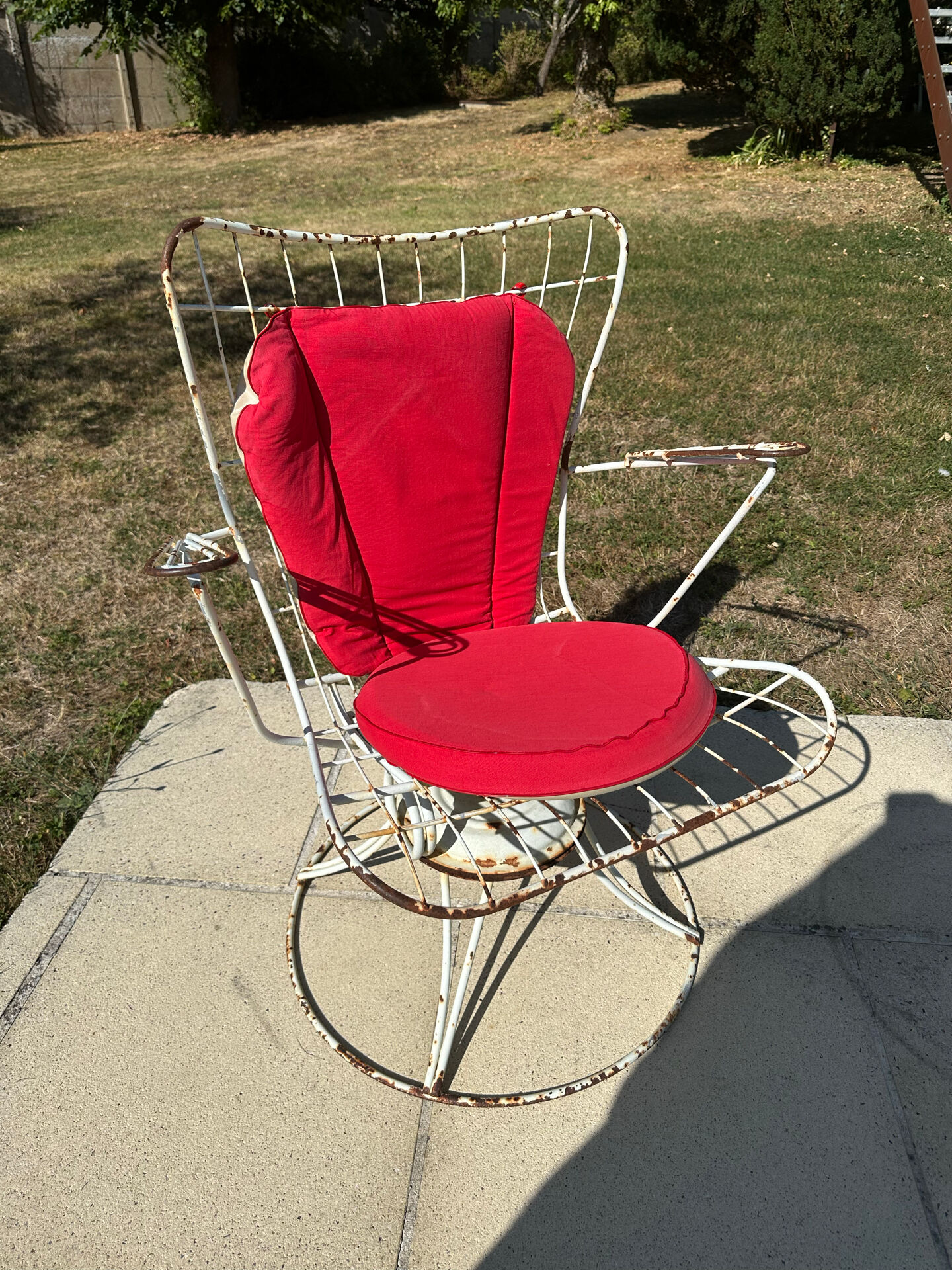 Fauteuil de jardin vintage Homecrest 1960 pivotant