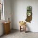 Brass flower oval mirror 1960