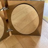 Two-tone smoked triptych mirror from the 60s