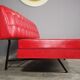 Red leatherette sofa, 1970s