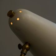 Lampe de table Mid Century réglable abat-jour perforé années 1950