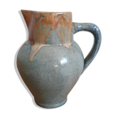 Pitcher ceramic  tones blue, green and caramel