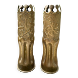 Pair of British Trench Art vases