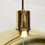 Postmodern Italian vintage brass suspension UFO model S-481 by Luci Italia, 1970s.