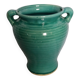 Glazed green-blue ceramic vase
