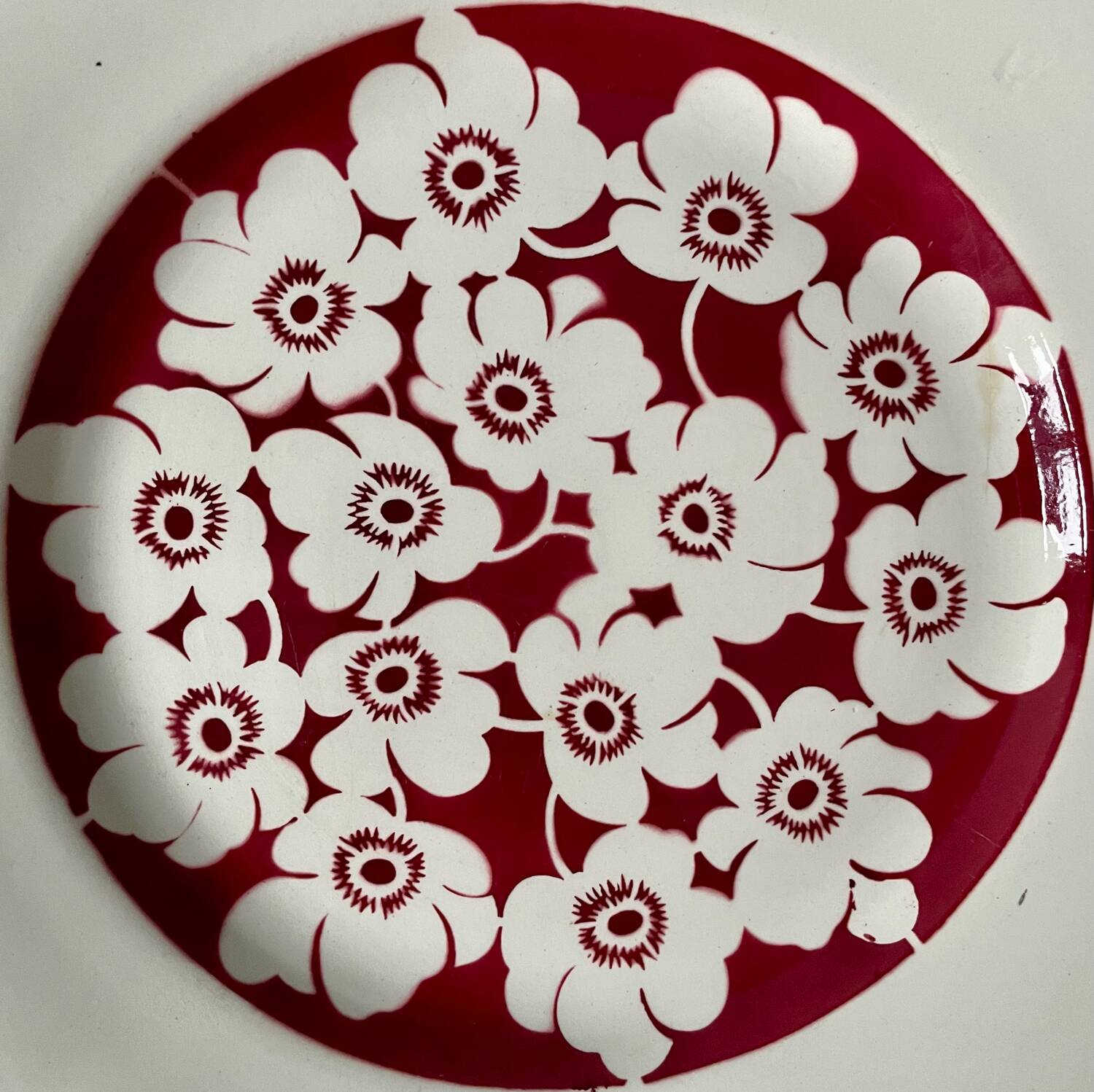 Série de 8 assiettes plates Digoin Sarreguemines « Duroc »