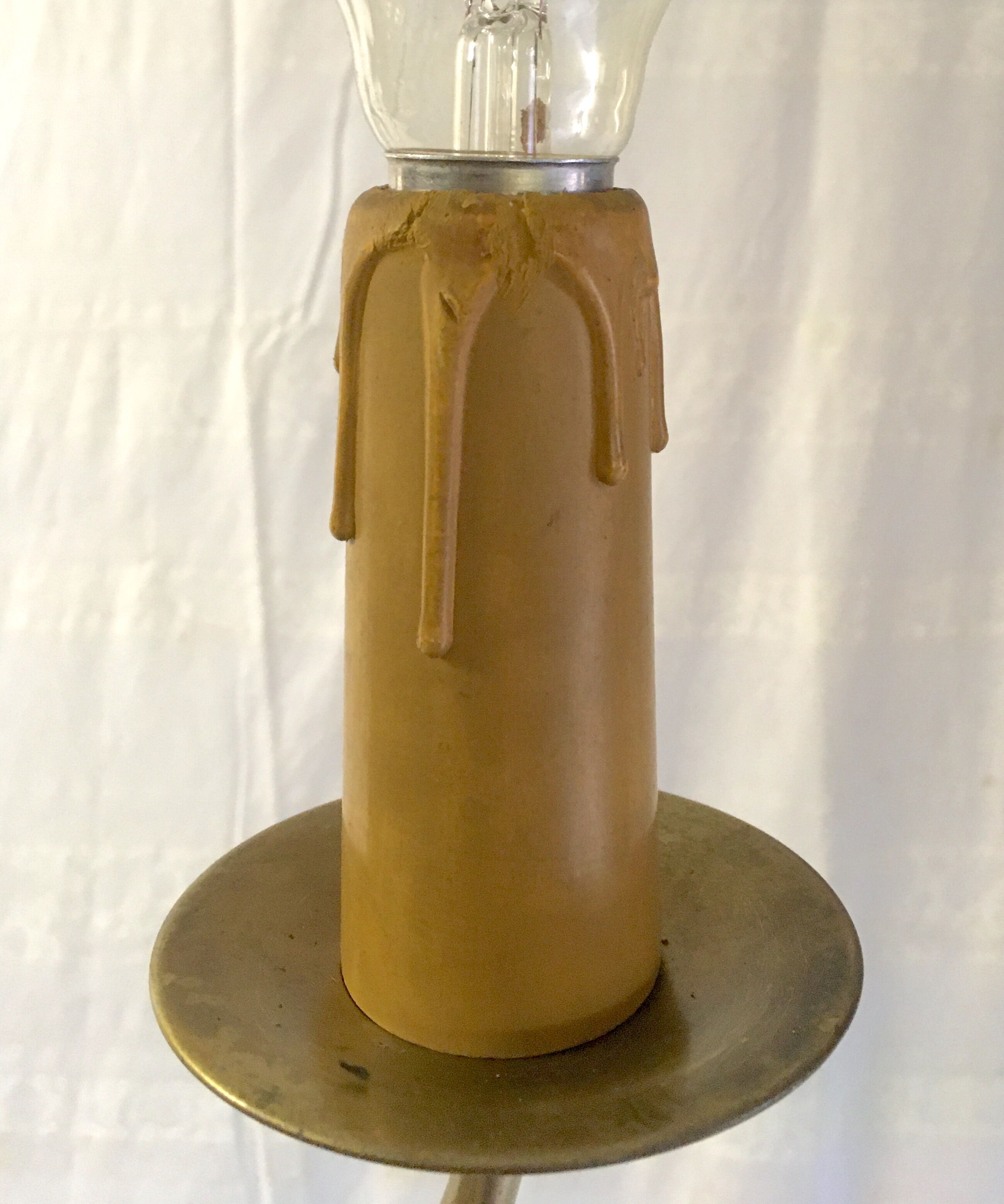 Lamppost 4 solid brass lights - mid-20th