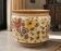 Large Italian Hand-Painted Ceramic Jardinière with Floral and Grape Motifs,