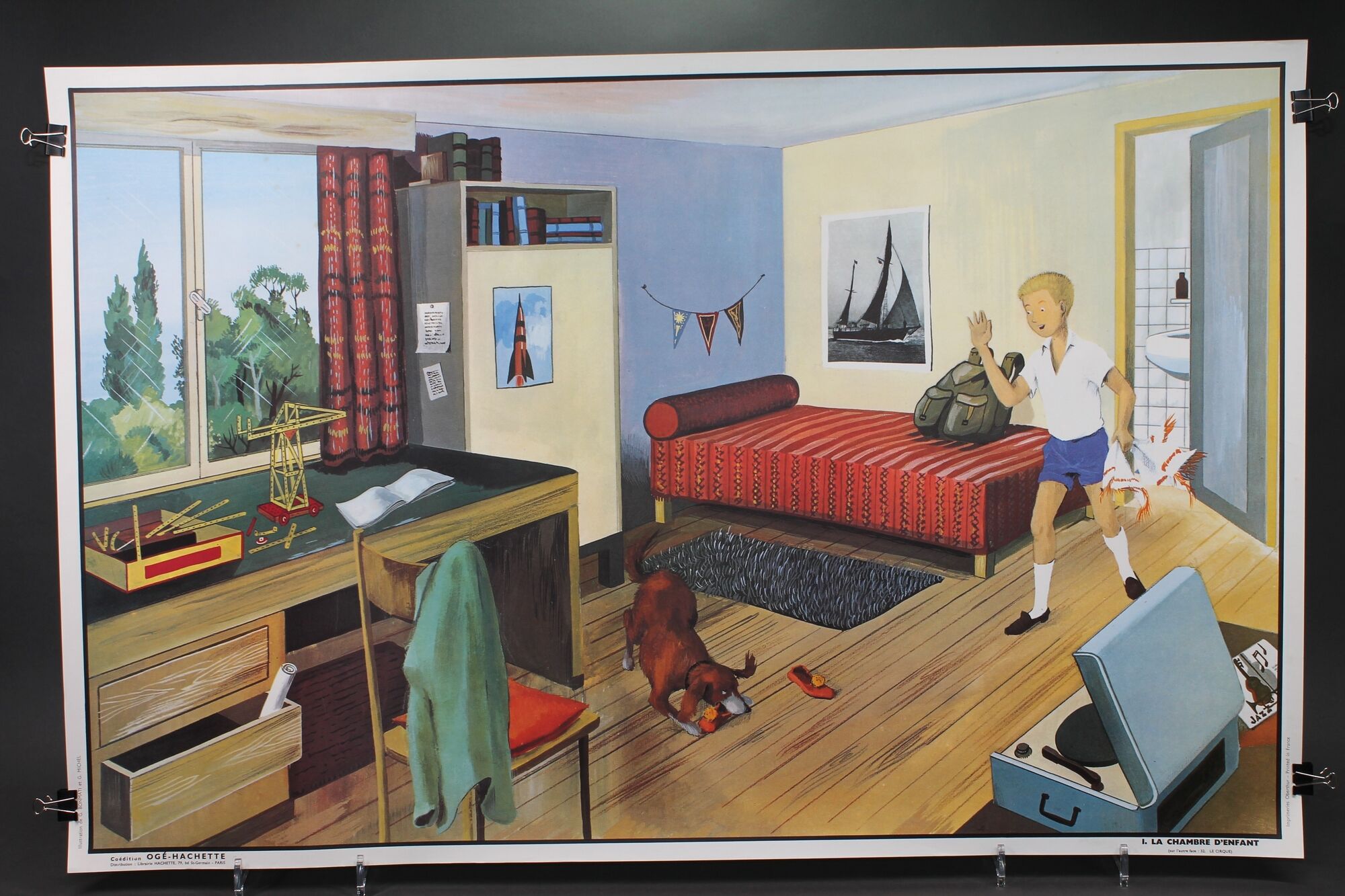 Old school poster the circus, the children's room