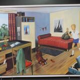 Old school poster the circus, the children's room