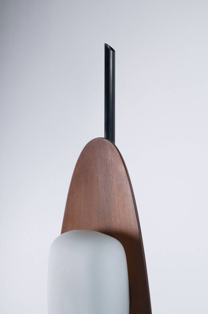 TEAK FLOOR LAMP BY GIOFFREDO REGGIANI 1969 REGGIANI PUBLISHER