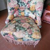 Fauteuil crapaud fleuri