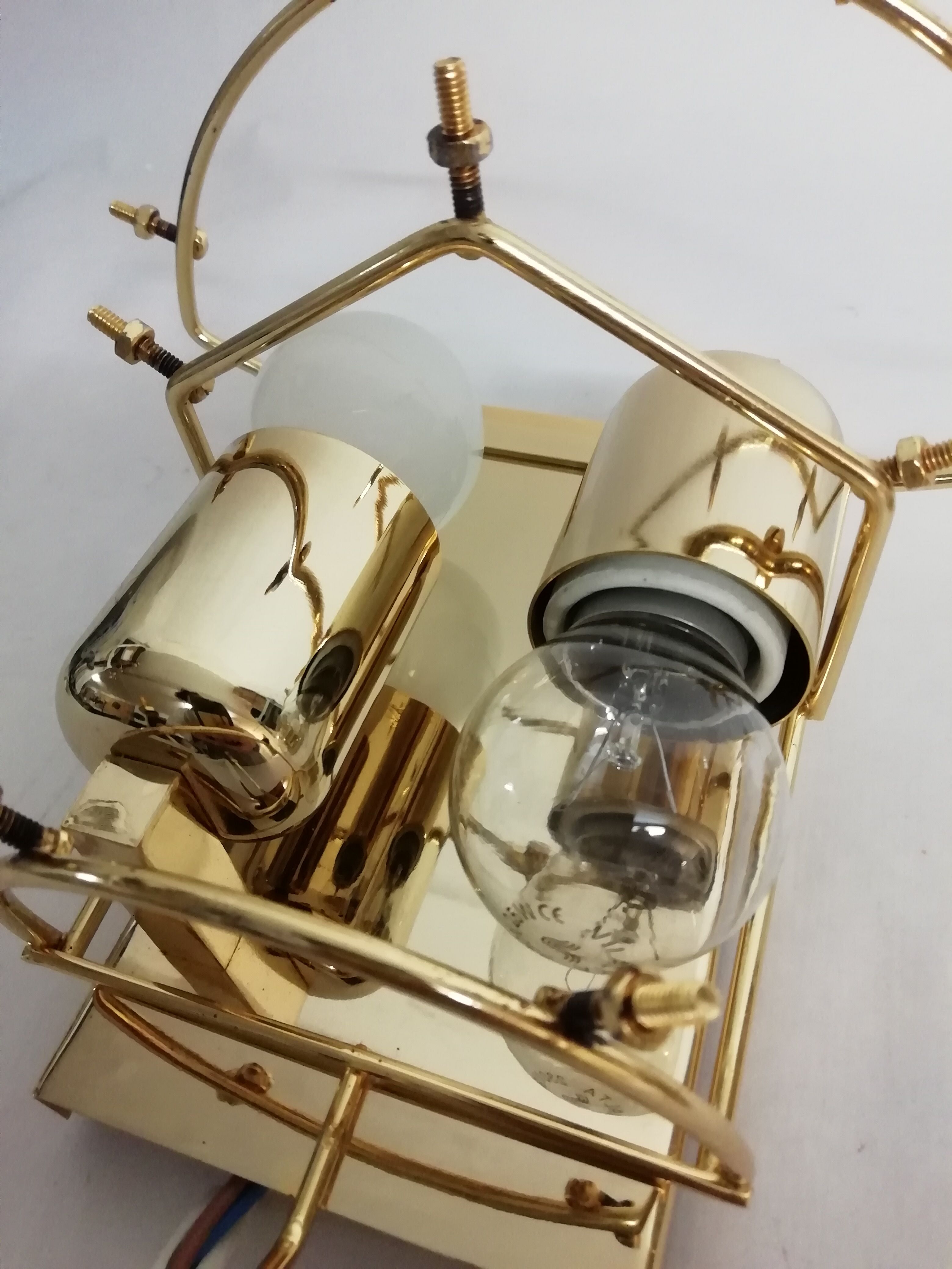 Pair of Murano glass flower wall light