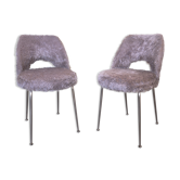 Pair of grey moumoute chairs