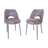 Paire de chaises moumoute grise