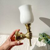 Pair of vintage brass wall sconces – Maison Jansen, 1960s