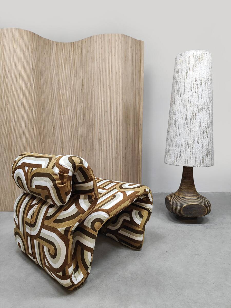 Swedish design Etcetera easy chair vintage Jan Ekselius 1970 'Geometric'