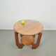 Table d'appoint en chêne rond de style Art Déco, années 1930