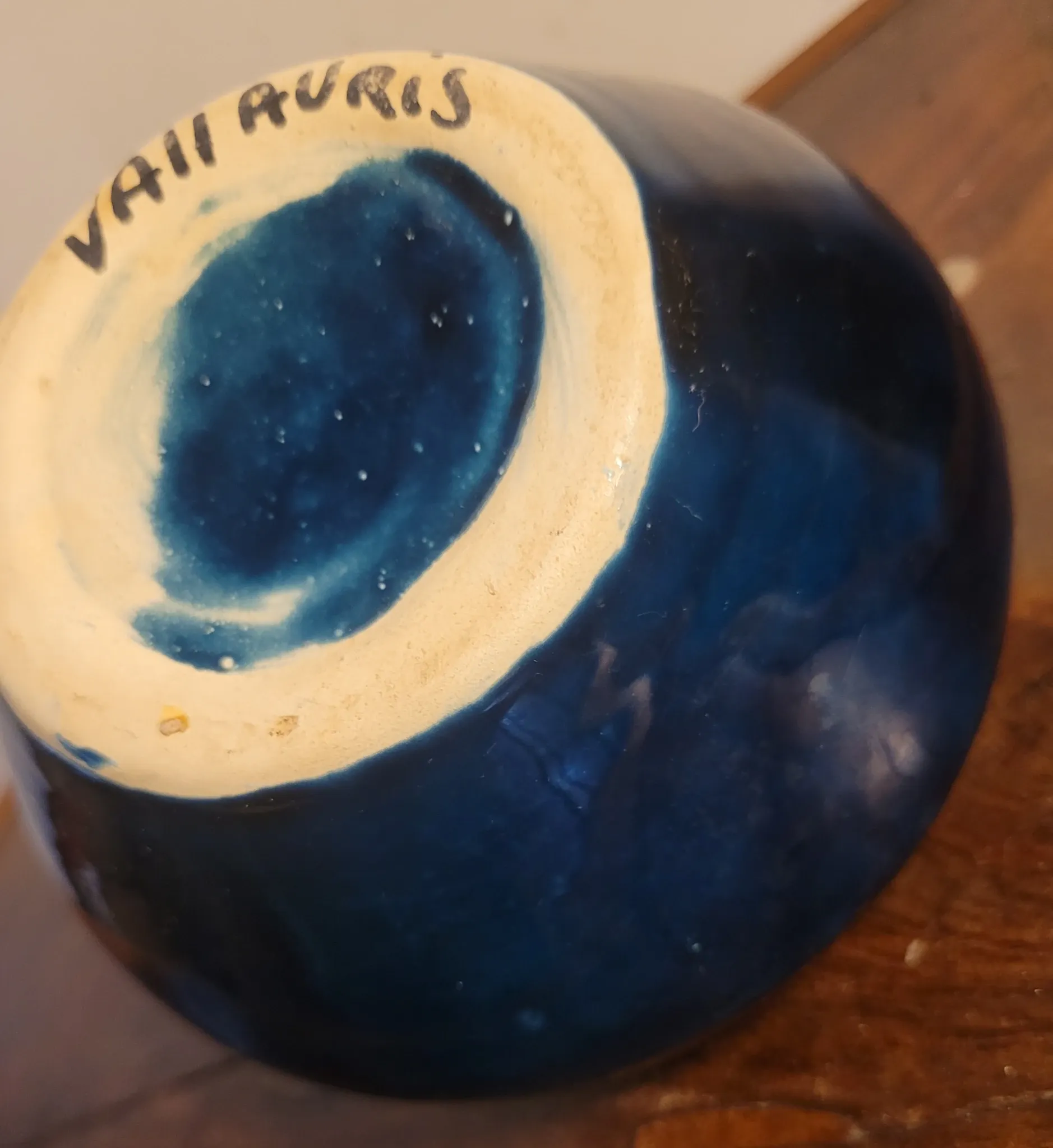 Enamelled Posy Vase / Flower Holder from Vallauris 1960s 1970s
