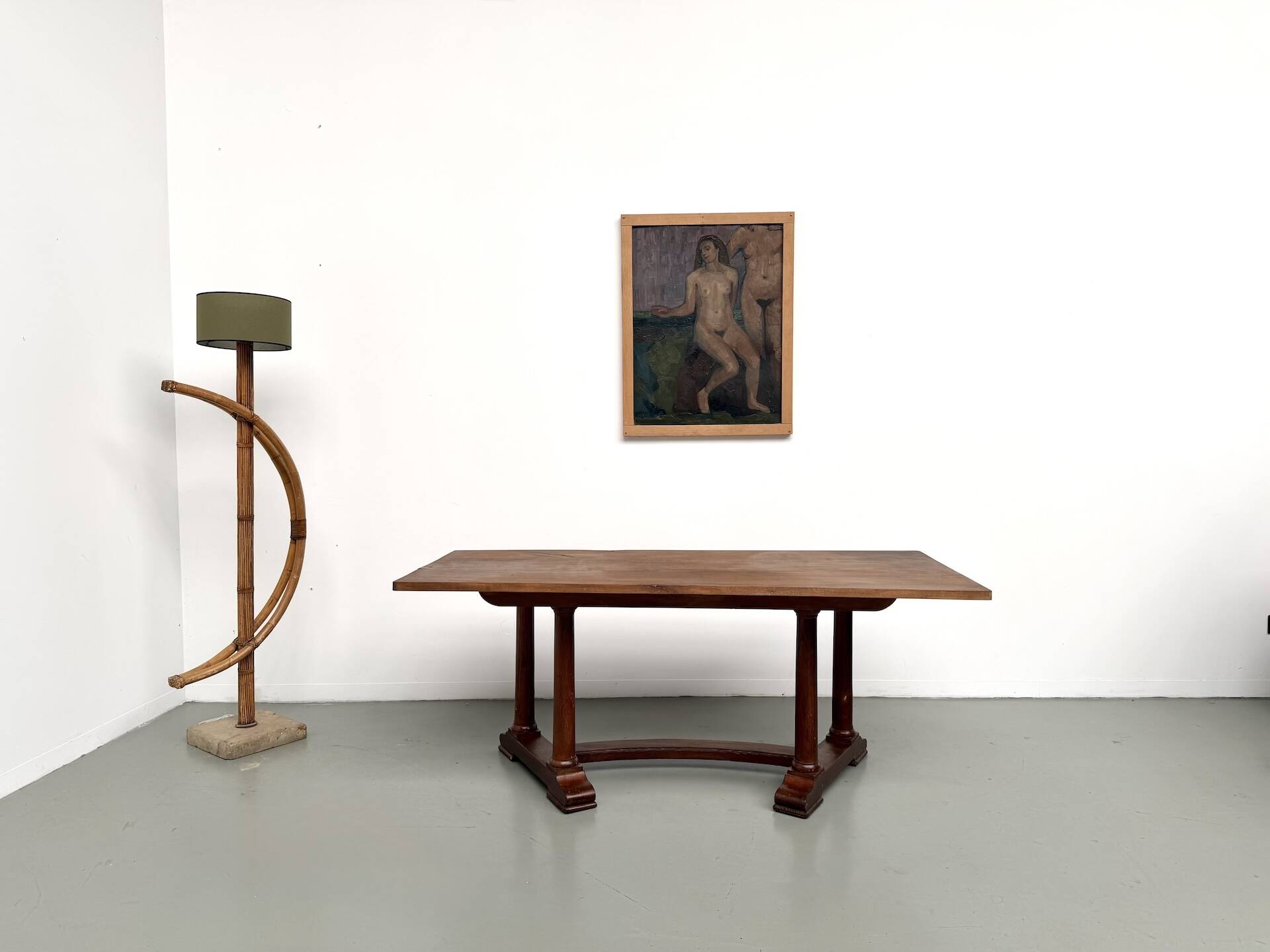 Art Deco dining table or desk in oak and beech – 1930s