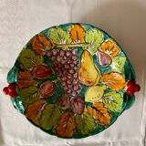 Art deco barbotine fruit bowl dish