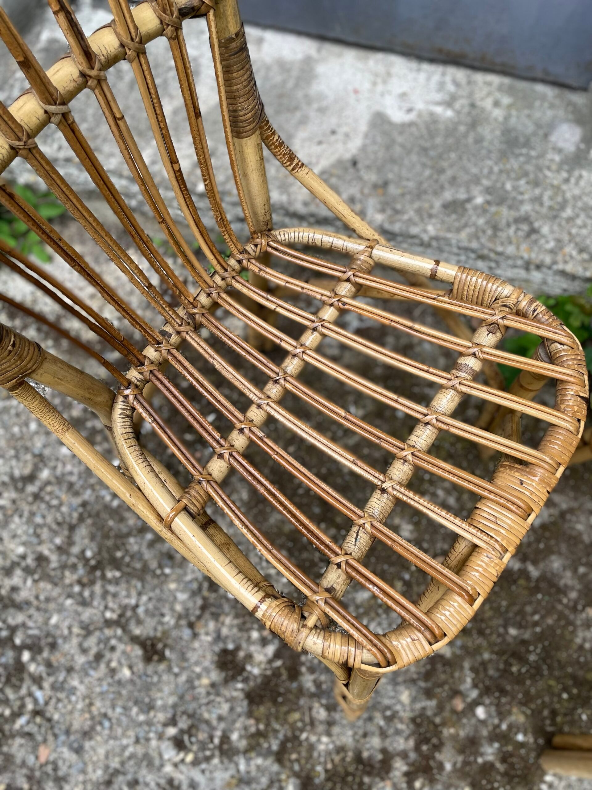 Pair of rattan chairs