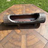 Lot of sandstone planter in the shape of logs