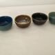 Set of 4 ramekins Bowls / cups in glazed ceramic Signed Alésia