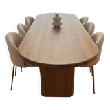 Solid oak dining table
