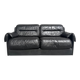 Black leather 2 seat sofa by Dreipunkt, 1970s
