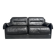 Black leather 2 seat sofa by Dreipunkt, 1970s