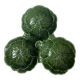Plat à apéritif vintage en barbotine chou vert