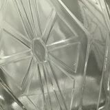 Art Deco box molded glass lid metal mirror