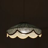 Suspension in a solid floral shape Cosette "mineral blue"