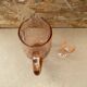 Antique Pink Blown Glass Pitcher Set + 6 Vintage Liqueur Glasses