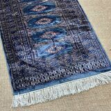 Handmade Pakistani wool and silk rug - 185x63cm
