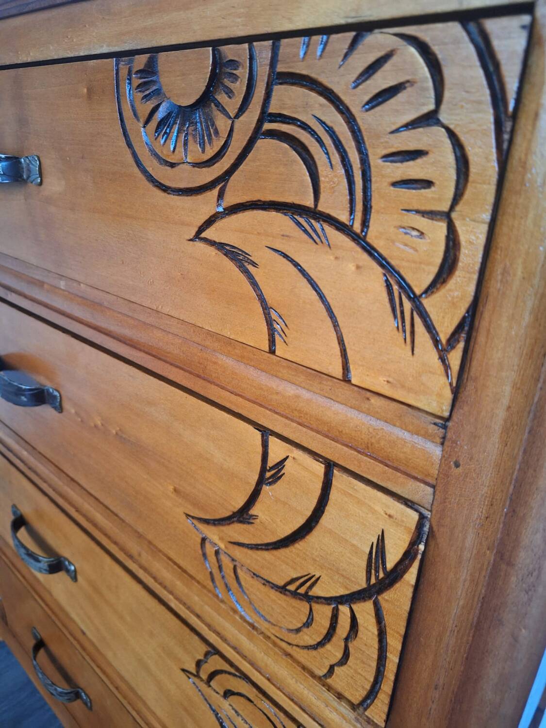 Art Deco dressing table, vintage antique furniture