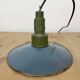 Industrial Blue Enamel Military Pendant Lamp with Cast Aluminium Top, 1960