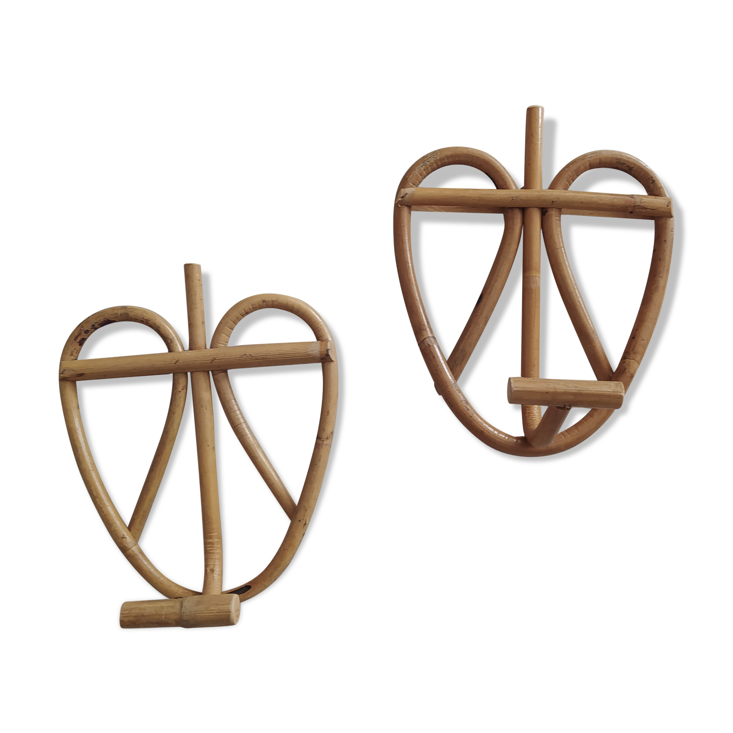Pair of bamboo patère